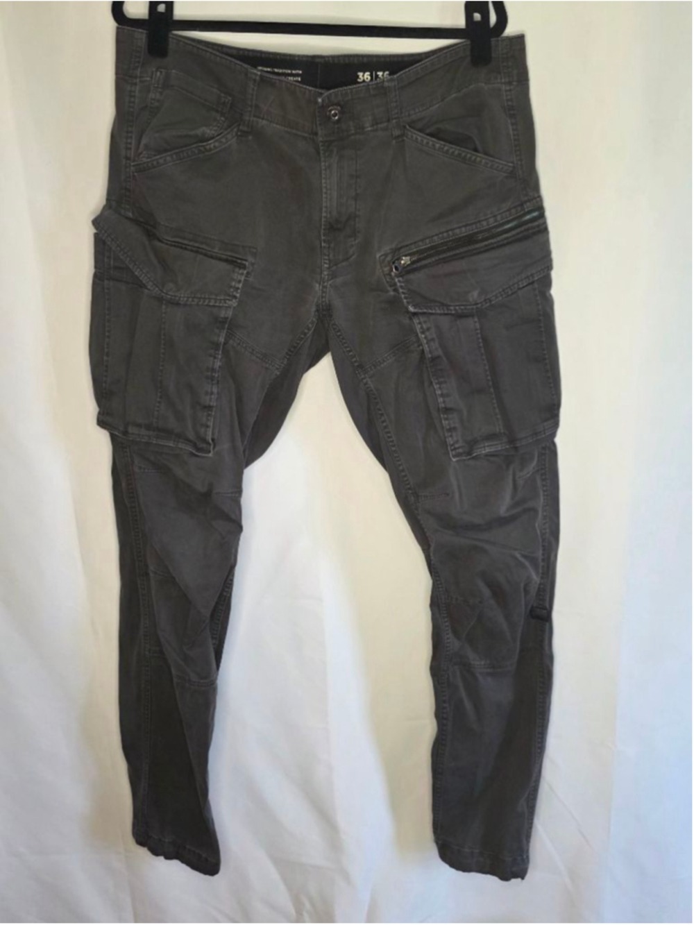 Men's G-Star RAW Gray Rovic Zip 3D Regular Tapered Cargo Pants Waist 36 - Picture 2 of 8